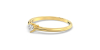 Bague solitaire en or jaune avec diamant princesse