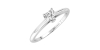 Bague solitaire en or rose avec diamant princesse