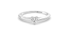 Bague solitaire en or rose avec diamant princesse