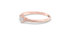 Bague solitaire en or rose avec diamant princesse