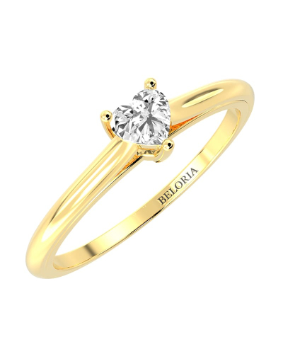 Bague solitaire en or jaune avec diamant princesse