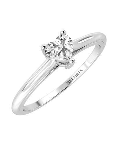 Bague solitaire en or blanc avec diamant princesse