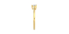 Bague solitaire en or jaune avec diamant princesse