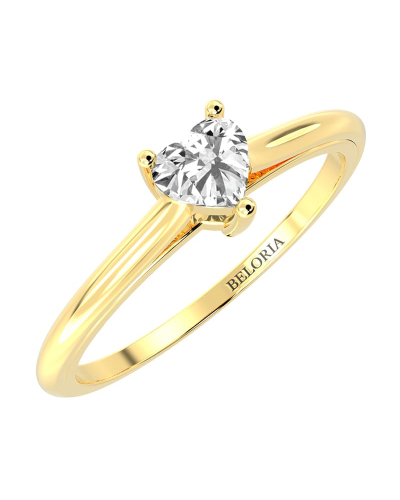 Bague solitaire en or rose avec diamant princesse