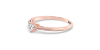 Bague solitaire en or rose avec diamant princesse