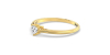 Bague solitaire en or jaune avec diamant princesse