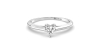 Bague solitaire en or blanc avec diamant princesse