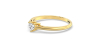Bague solitaire en or jaune avec diamant princesse