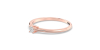 Bague Solitaire en or rose avec Diamant Coussin