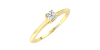 Bague Solitaire en or jaune avec Diamant Coussin