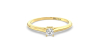 Bague Solitaire en or jaune avec Diamant Coussin