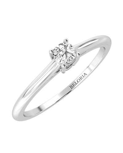 Bague Solitaire en or blanc avec Diamant Coussin