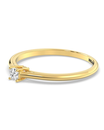 Bague Solitaire en or jaune avec Diamant Coussin
