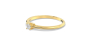 Bague Solitaire en or jaune avec Diamant Coussin