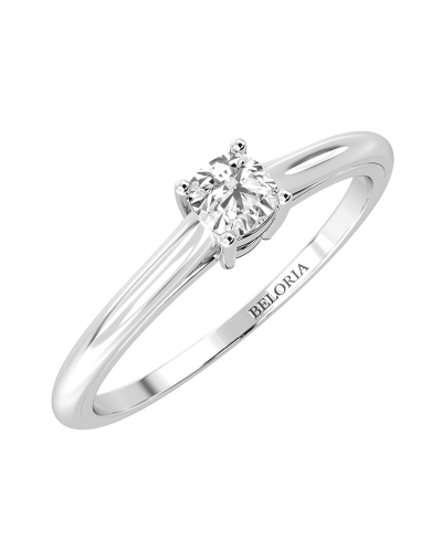 Bague Solitaire en or blanc avec Diamant Coussin