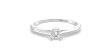 Bague Solitaire en or blanc avec Diamant Coussin