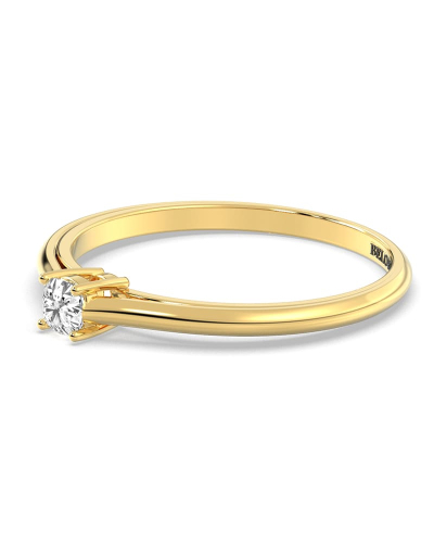Bague Solitaire en or jaune avec Diamant Coussin