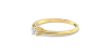 Bague Solitaire en or jaune avec Diamant Coussin