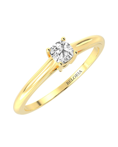 Bague Solitaire en or jaune avec Diamant Coussin