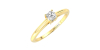 Bague Solitaire en or jaune avec Diamant Coussin