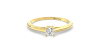 Bague Solitaire en or jaune avec Diamant Coussin