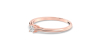 Bague Solitaire en or rose avec Diamant Coussin