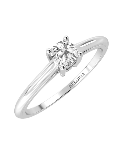 Bague Solitaire en or rose avec Diamant Coussin