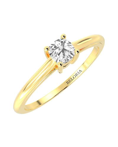 Bague Solitaire en or jaune avec Diamant Coussin
