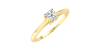 Bague Solitaire en or jaune avec Diamant Coussin