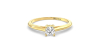 Bague Solitaire en or jaune avec Diamant Coussin