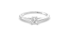 Bague Solitaire en or blanc avec Diamant Coussin