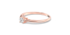 Bague Solitaire en or rose avec Diamant Coussin