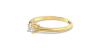 Bague Solitaire en or jaune avec Diamant Coussin