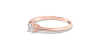 Bague Solitaire en or rose avec Diamant Coussin