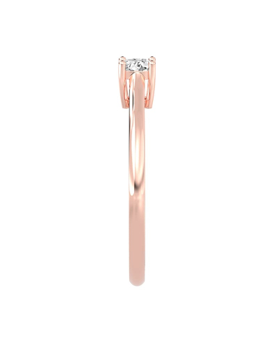 Bague Solitaire en or rose avec Diamant Coussin
