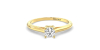 Bague Solitaire en or jaune avec Diamant Coussin