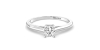 Bague Solitaire en or blanc avec Diamant Coussin