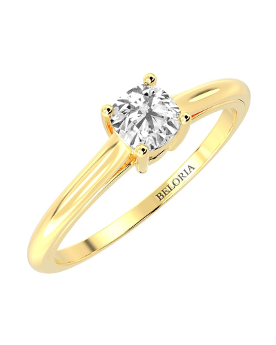 Bague Solitaire en or jaune avec Diamant Coussin