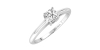Bague Solitaire en or blanc avec Diamant Coussin
