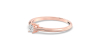 Bague Solitaire en or rose avec un Diamant Emeraude