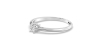 Bague Solitaire en or blanc avec un Diamant Emeraude