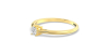 Bague Solitaire en or jaune avec un Diamant Emeraude