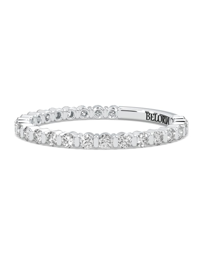 Alliance tour complet en or blanc sertie de diamants ronds