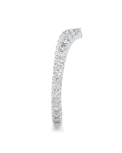 Alliance tour complet en or blanc parée de diamants princesse