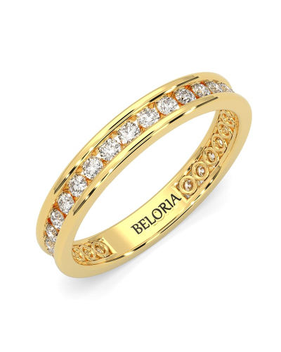 Alliance en or jaune une sertie tour complet diamants princesse