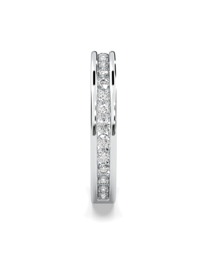 Alliance en or blanc une sertie tour complet diamants princesse