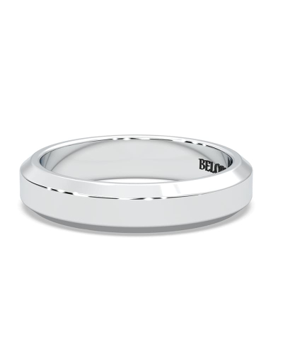 Alliance jonc classique en Or blanc
