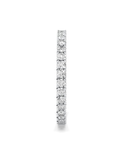 Alliance en or blanc et diamant sertie griffe