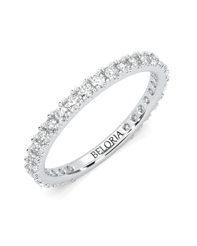 Alliance en or blanc et diamant sertie griffe