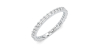 Alliance en or blanc et diamant sertie griffe